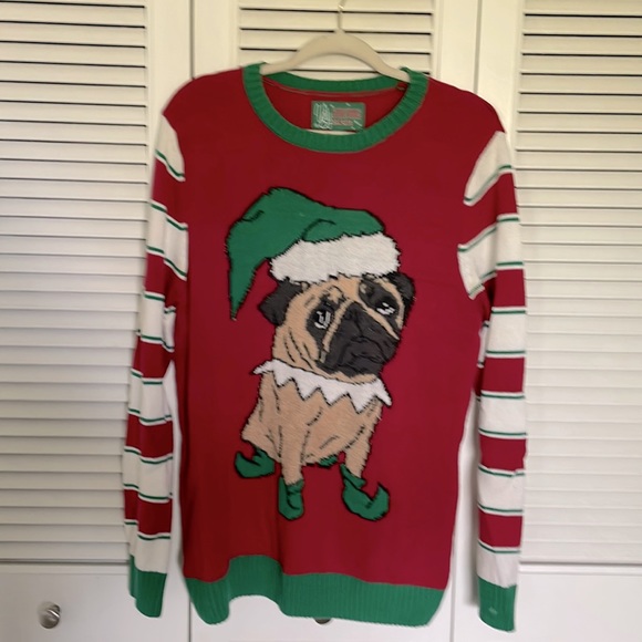Ugly Christmas Sweater Other - Ugly Christmas Sweater with Pug